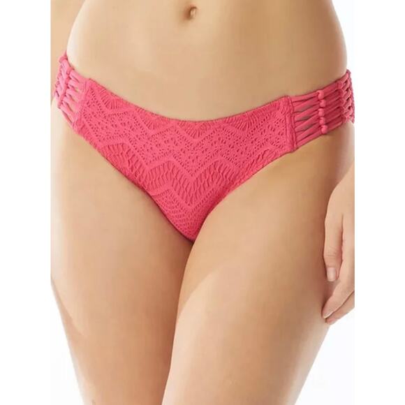 Vince Camuto Dragonfruit Crochet Lace Bikini Swim Bottom XS NWT - Picture 1 of 6